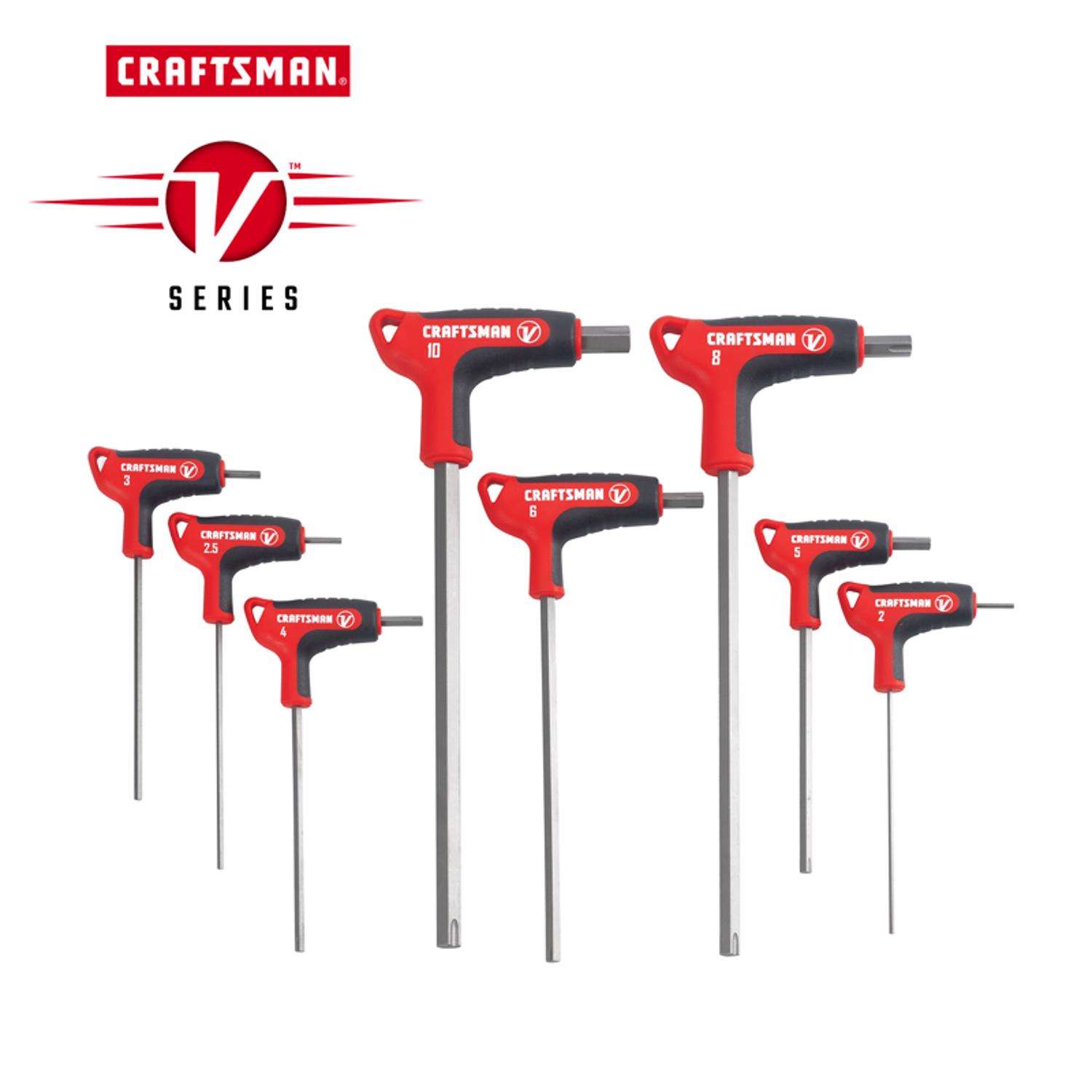 Craftsman V-Series X-Tract Technology Metric T-Handle Hex Key Set, 8 pc