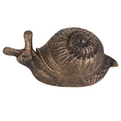 Zingz & Thingz Antique Gold Cast Iron 2.55 in. H Snail Key Hider