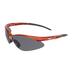 Global Vision Fast Freddie Motorcycle Safety Glasses Smoke Lens Orange Frame 1 pk