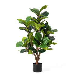 Glitzhome Green Plastic 61 in. H Artificial Potted Plant