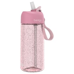 Bentgo 15 oz Pink BPA Free Petal Glitter Kids Water Bottle