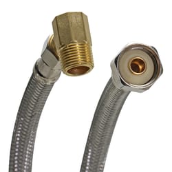 Fluidmaster 1/2 in. FIP X 3/8 in. D Compression 60 in. Stainless Steel Dishwasher Supply Line