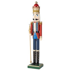 Glitzhome Multicolored King Nutcracker 54 in.