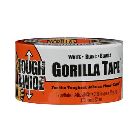 Gorilla Tough & Wide White Tape 25yd