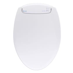 Brondell LumaWarm Slow Close Elongated White Plastic Night Light Toilet Seat