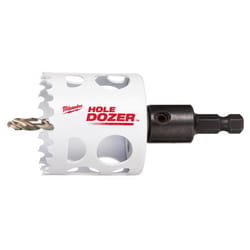 Milwaukee Hole Dozer 2 in. Bi-Metal 2.7 in. L X 1/4 in. D Hole Saw with Arbor and Pilot Bit