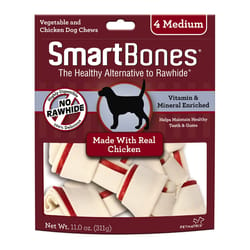 SmartBones Chicken & Vegetables Bone For Dog 11 oz 4 pk