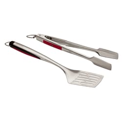 Char-Broil Stainless Steel Red/Silver Grill Tool Set 2 pc