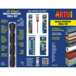 ARTU 1/4 in. X 6-1/4 in. L Tungsten Carbide Tipped Multi-Purpose Drill Bit Straight Shank 1 pc