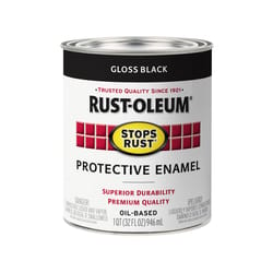 Rust-Oleum Stops Rust Indoor and Outdoor Gloss Black Rust Prevention Paint 1 qt