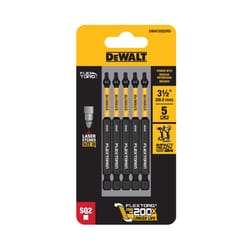 DeWalt FlexTorq Square #2 X 3.5 in. L Screwdriver Bit Steel 5 pc