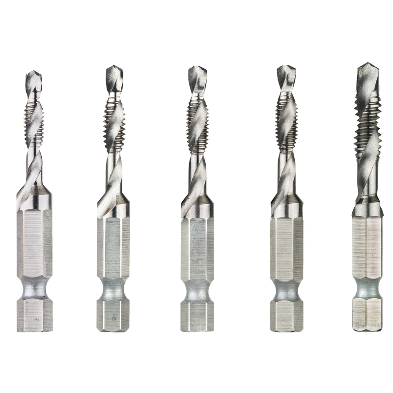 DeWalt Steel SAE Drill and Tap Bit Set 5 pc
