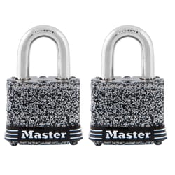 Master Lock 380T 1.5625 in. H X 1-9/16 in. W X 1-1/2 in. L Steel 4-Pin Cylinder Padlock Keyed Alike