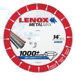 Lenox MetalMax 14 in. D X 1 in. Diamond/Metal Cut-Off Wheel 1 pc