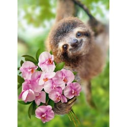 Avanti Press Seasonal Sloth With Flowers Mother's Day Card Paper 2 pc