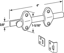 Prime-Line Painted Steel Slide Bolt