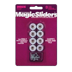 Magic Sliders Gray Plastic Floor Slide 8 pk