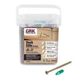 GRK Fasteners Deck Elite No. 9 X 3 in. L Star High Corrosion Resistant W-Cut Wood Screws 350 pk