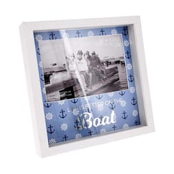 Pavilion We People Bright White Wood Picture Frame 7.75 in. H X 1.25 in. W