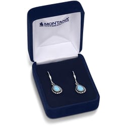 Montana Silversmiths Women's Glimmering Pools Opal Blue/Silver Earrings Water Resistant
