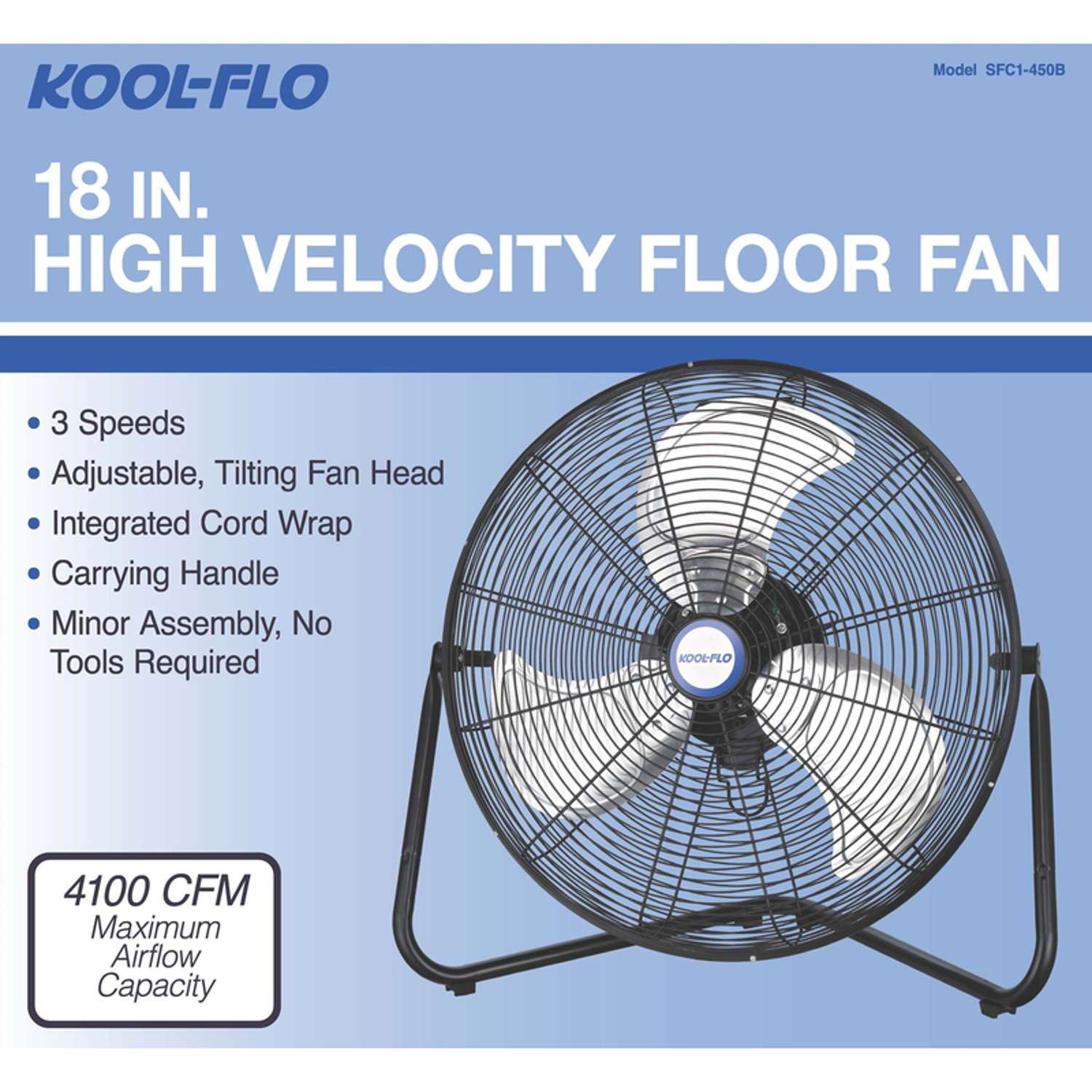 KOOL-FLO 22.2 in. H X 18 in. D 3 speed High Velocity Fan - Ace Hardware