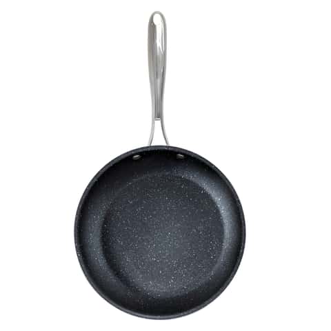 Granitestone Nonstick 10 Round Fry Pan, Ultra Durable Coating with Brushed Exterior Silver