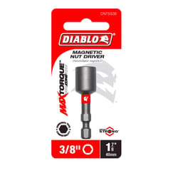 Diablo 3/8 in. X 1-7/8 in. L Black Oxide Magnetic Nut Setter 1 pc