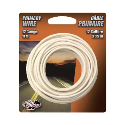 Coleman Cable 11 ft. Stranded 12 Ga. Primary Wire White - Ace Hardware