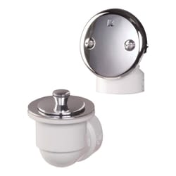 Keeney 1-1/2 in. D Polished Chrome PVC Bath Drain Half Pack