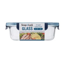 Progressive International SnapLock 4.5 cups Blue/Clear Food Container and Lid 1 pk