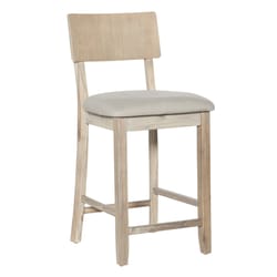 Linon Home Decor Gray Cotton Lynn Barstool 37.6 in.