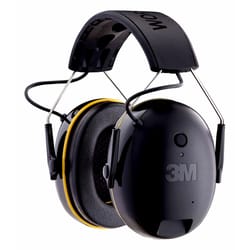 3M WorkTunes 24 dB Over-the-Head Hearing Protector Earmuff Black/Yellow 1 pair
