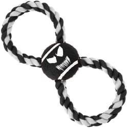 Buckle-Down Marvel Comics Black/White Nylon Venom Face Icon Tennis Ball Tug Toys 1 pk