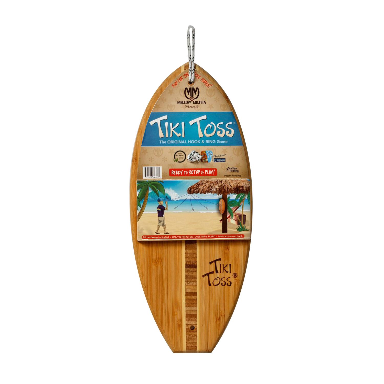 Tiki Toss Original Hook And Ring Game Set - 100% Bamboo with All Hardware Included