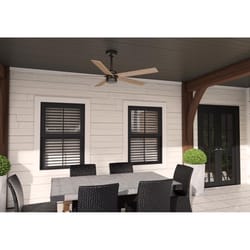 Hunter Burton 52 in. Bronze Indoor and Outdoor Ceiling Fan