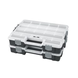 Ace 11-3/8 in. W X 14-3/4 in. H Interlocking Organizer Plastic 17 compartments Gray