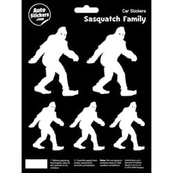 Decalcomania Sasquatch Family Car Sticker Vinyl 1 pk