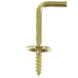 Ace Medium Polished Brass Green Brass 1-7/64 in. L Shoulder Hook 6 lb 4 pk