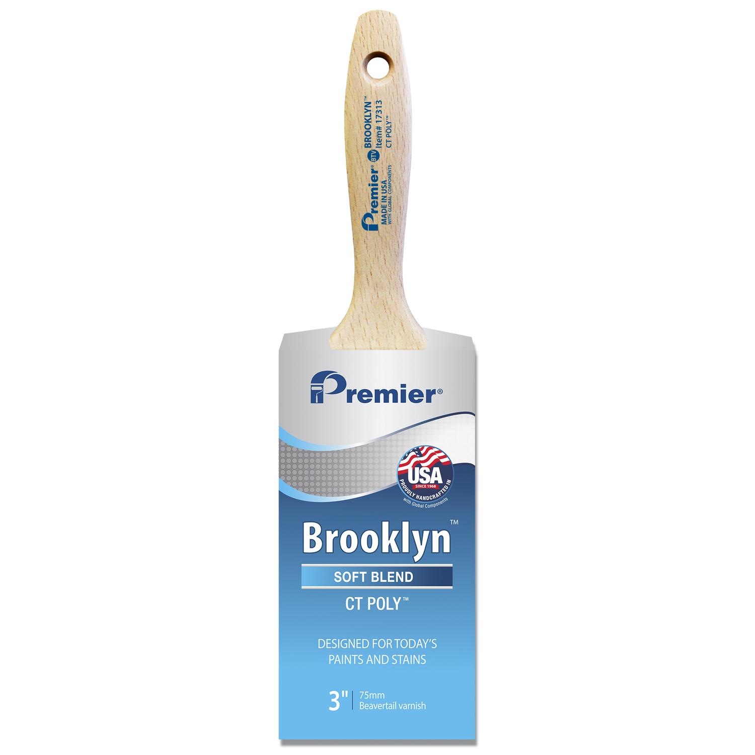 Photos - Putty Knife / Painting Tool Premier Brooklyn 3 in. Soft Chiseled Paint Brush 17313 