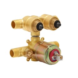 Huntington Brass Mixing Valve Universal 5-3/8 in. L X 4-1/8 in. W X 4-5/8 in. H 1/2 in. Gold Brass 1