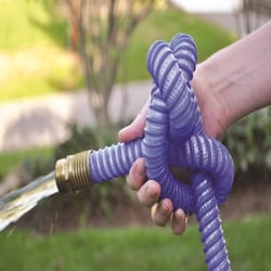 The Perfect Garden Hose 5/8 in. D X 100 ft. L Light Duty Professional Grade Flexible Garden Hose Blu