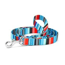 Up Country Blue Serape Stripe Nylon Dog Leash