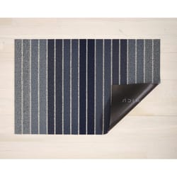 Chilewich 24 in. W X 36 in. L Denim Block Stripe Vinyl Utility Mat