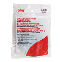 Oatey 10 ft. Galvanized Galvanized Steel Hanger Strap