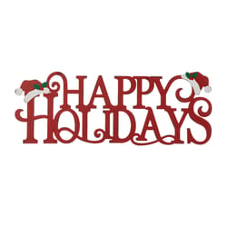 Glitzhome Multicolored Happy Holidays Wall Sign 9 in.