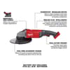 Milwaukee Tool 6087-30 Milwaukee 15 Amp 9 in. Large Angle Grinders with  Trigger Grip