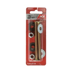 Ace Toilet Bolt Set Brass Plated