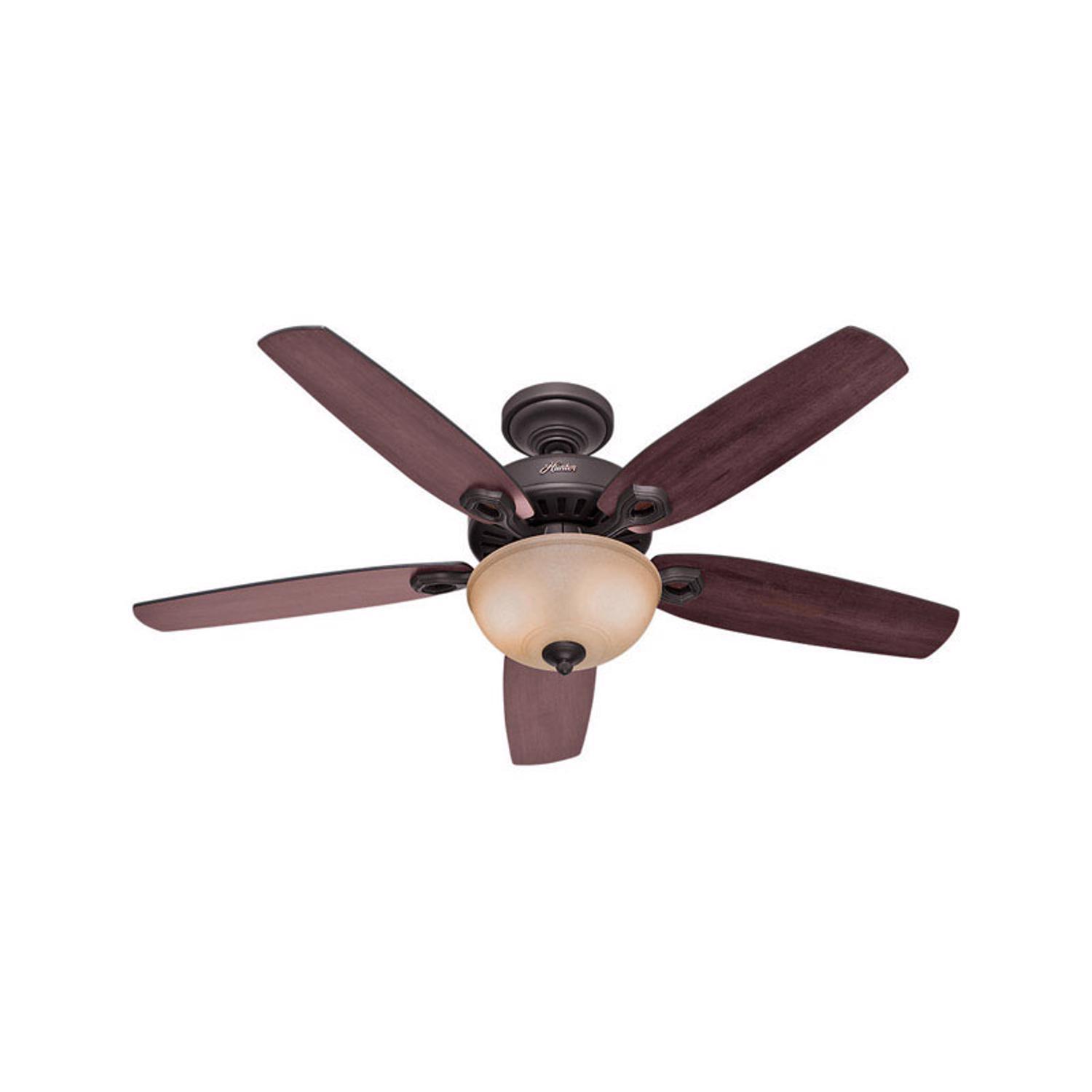 Photos - Fan Hunter Builder Deluxe 52 in. New Bronze Brown LED Indoor Ceiling  53091 