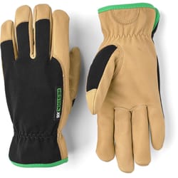 Hestra JOB Unisex Indoor/Outdoor Work Gloves Black/Tan L 1 pair