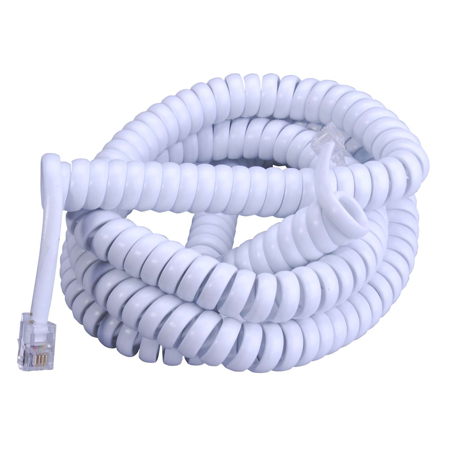 Monster Cable Just Hook It Up 12 ft. L White Telephone Handset Coil